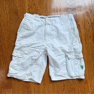 U.S. Polo Assn. White Cargo Kids Shorts
